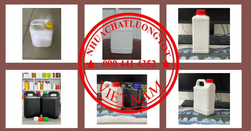 Gía can nhựa 5L đựng hóa chất, can 2 lít đựng nông dược, can 1 lít đựng hóa chất thú y, can 500ml đự