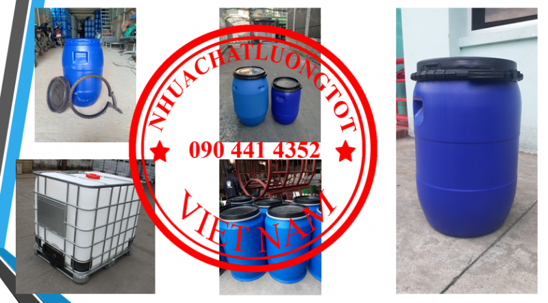 Thùng phuy nhựa HDPE 220 lít, thùng phuy đựng hóa chất 120 lít, thùng nhựa 100 lít đựng dầu nhờn 