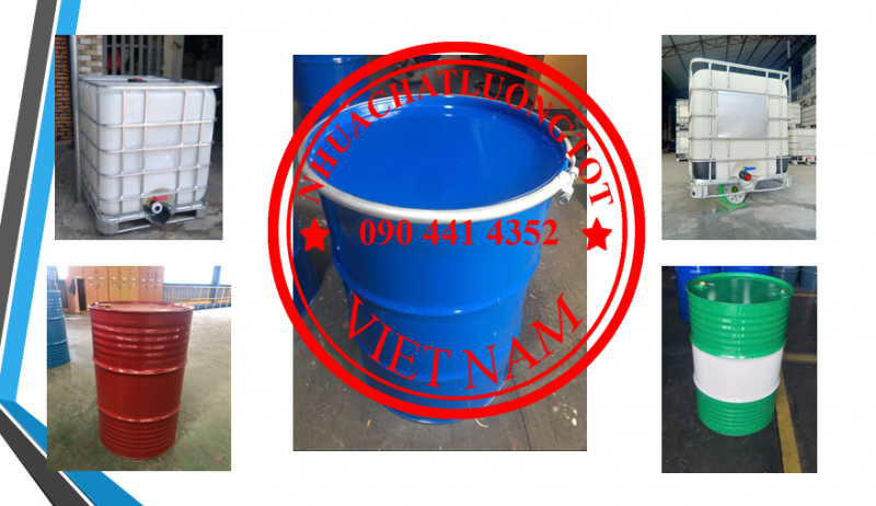 Thùng phuy sắt 220 lít đựng hóa chất, thùng phi sắt đựng thành phần hóa học 