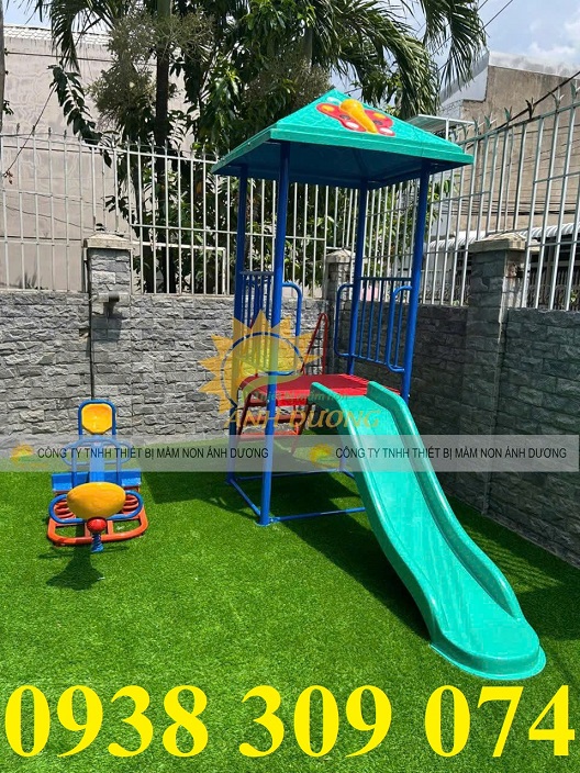 Cầu trượt cho bé ngoài trời, Cầu trượt máng đôi công viên