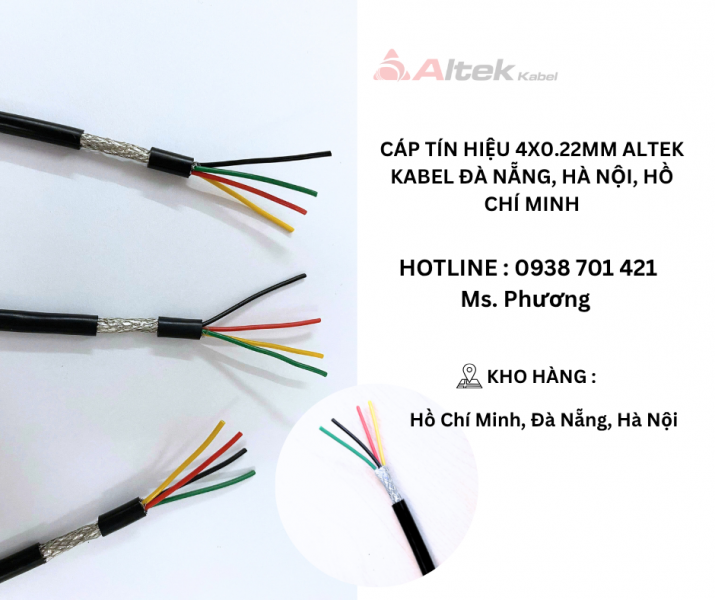Cáp tín hiệu 4x0.22mm Altek Kabel Đà Nẵng, Hà Nội, Hồ Chí Minh