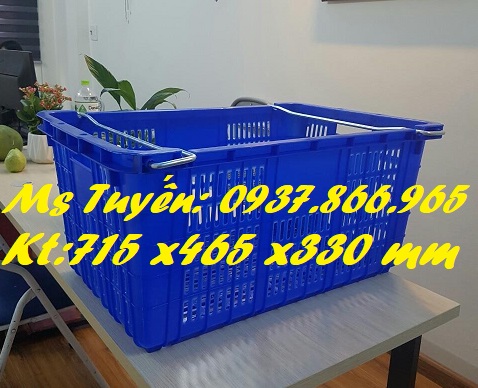 Sọt nhựa nguyên sinh có quai xách