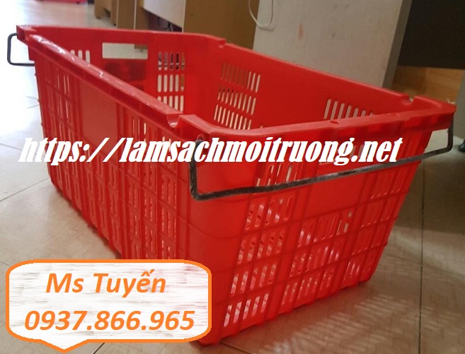 Sọt nhựa nguyên sinh có quai xách