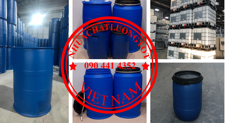 Thùng phi nhựa 220L đựng thực phẩm xuất khẩu, thùng phuy 120 lít đựng nông sản 