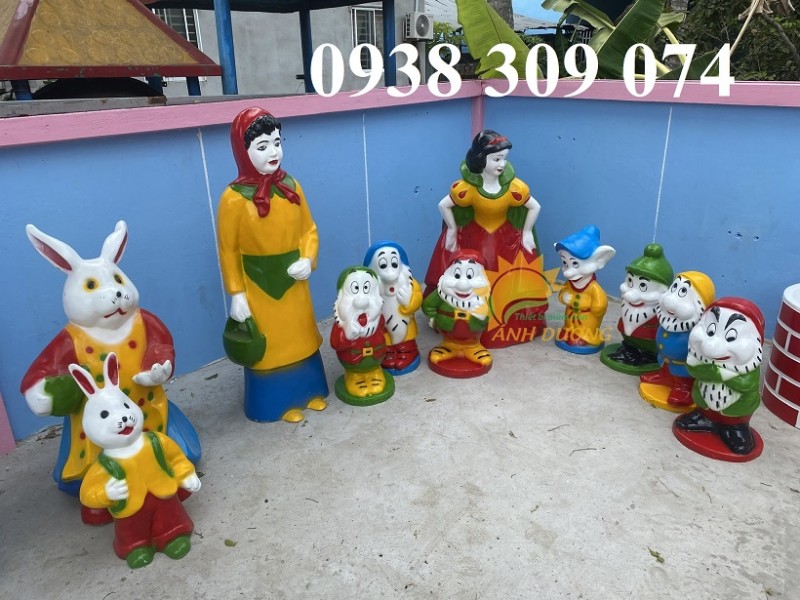 Tượng cổ tích bạch tuyết giá rẻ,tượng cổ tích thánh gióng, tượng cổ tích cô tấm, tượng cổ tích hươu