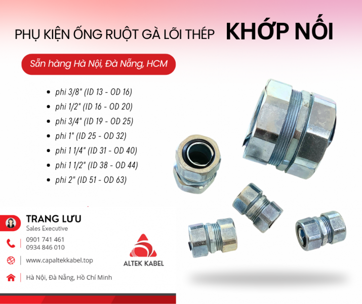 Đầu nối răng ngoài, đầu nối răng trong, đầu bịt, khớp nối, đầu nối không răng