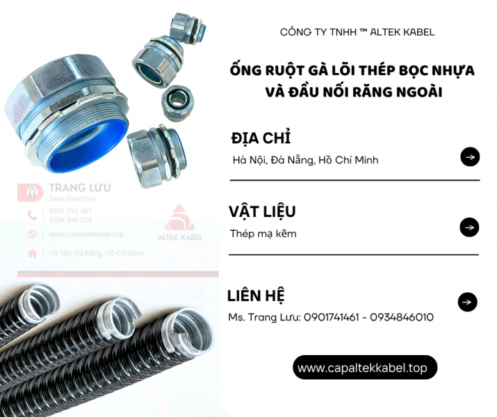 Tổng kho phân phối ống ruột gà lõi thép tại Đà Nẵng, Hà Nội, HCM