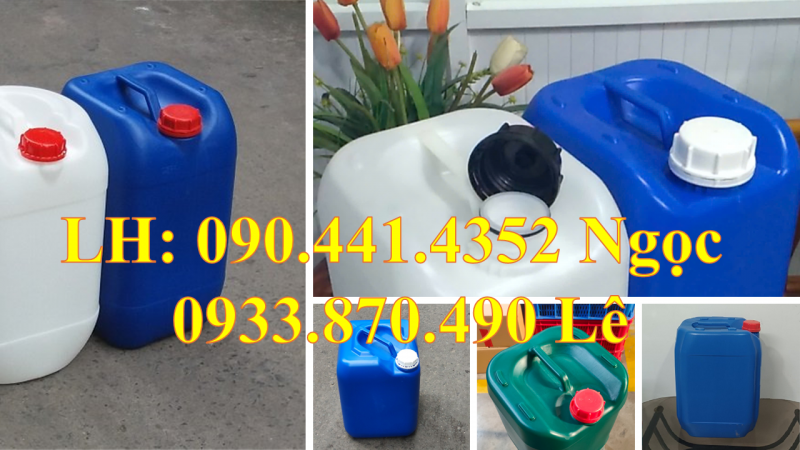 Can 10L đựng dung môi, can nhựa 20l đựng vi sinh, can 25 lít đựng axit, can 30L đựng hương liệu
