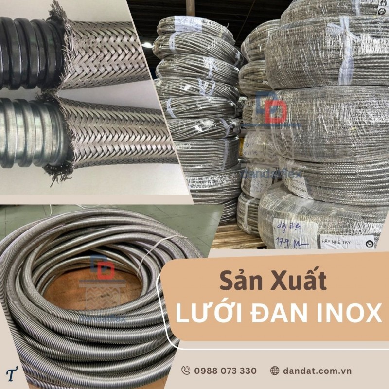 Dây điện luồn cáp chống nhiễu/ Lưới inox bảo vệ dây điện/ Dây điện đan lưới chống nhiễu