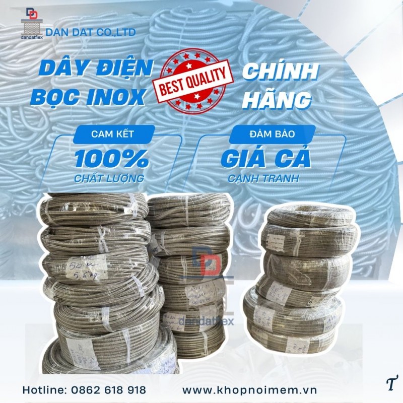 Dây điện luồn cáp chống nhiễu/ Lưới inox bảo vệ dây điện/ Dây điện đan lưới chống nhiễu