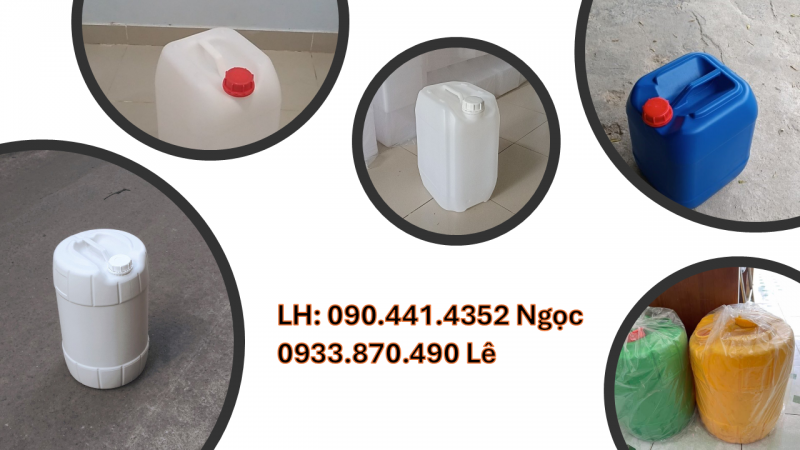 Cung cấp can nhựa 30 lít đựng xăng, can 25 lít đựng dầu, can 20 lít đựng nhớt