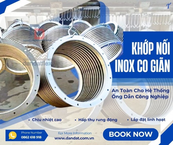 Khớp giãn nở inox/ Khớp giãn nở nhiệt/ Khớp nối bù trừ giãn nở/ Bù trừ giãn nở nhiệt inox
