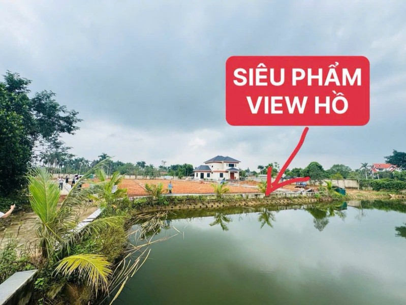 SIÊU PHẨM VIEW HỒ - SÁT ĐHQG HÒA LẠC -Đường ô tô 3 xe tránh, mặt tiền đẹp, dân cư hiện hữu