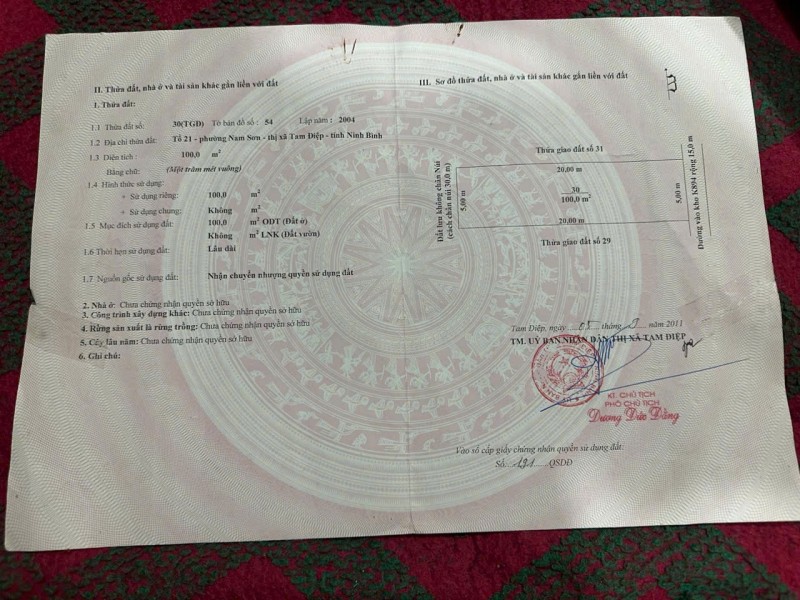 ĐẤT ĐẸP - MẶT TIỀN - Cần Bán Tại Tổ 21 Phường Nam Sơn, Thành Phố Tam Điệp - Ninh Bình