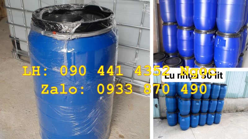 Thùng phi 100 lít đựng trà sữa, thùng phuy nhựa 60 lít đựng sữa bò 