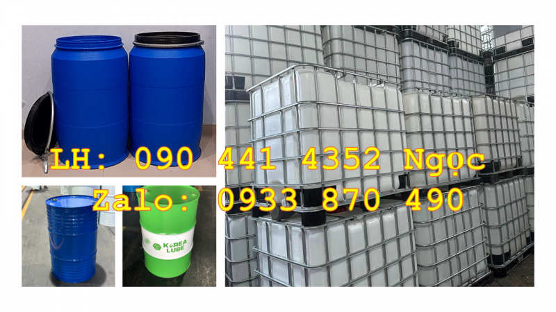 Thùng phuy sắt đựng hóa chất bền bỉ, chống cháy, bền màu