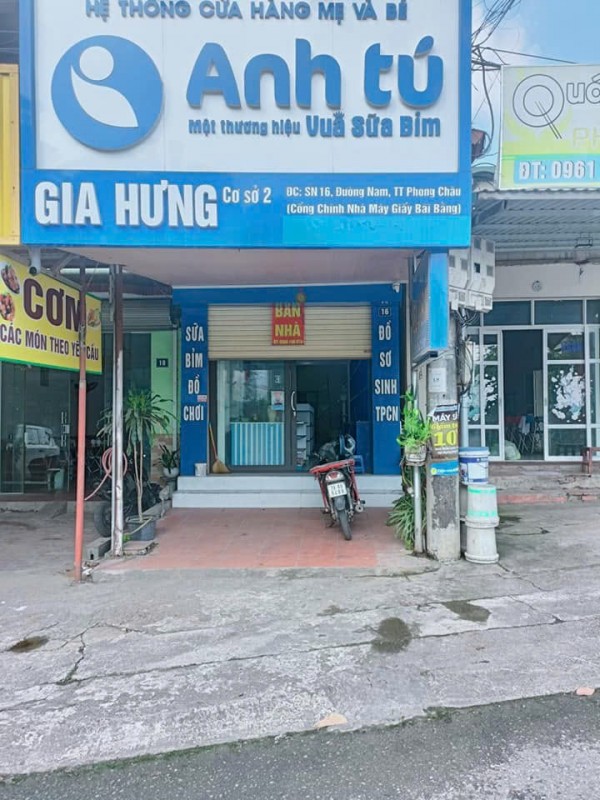 CHÍNH CHỦ CẦN BÁN NHÀ 2 TẦNG MẶT PHỐ ĐƯỜNG NAM – PHONG CHÂU, THỊ TRẤN BÃI BẰNG, HUYỆN PHÙ NINH