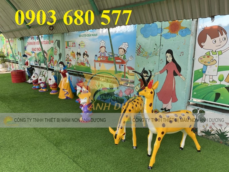 Tượng nhân vật cổ tích cho sân vườn trường mầm non, sân chơi trẻ em