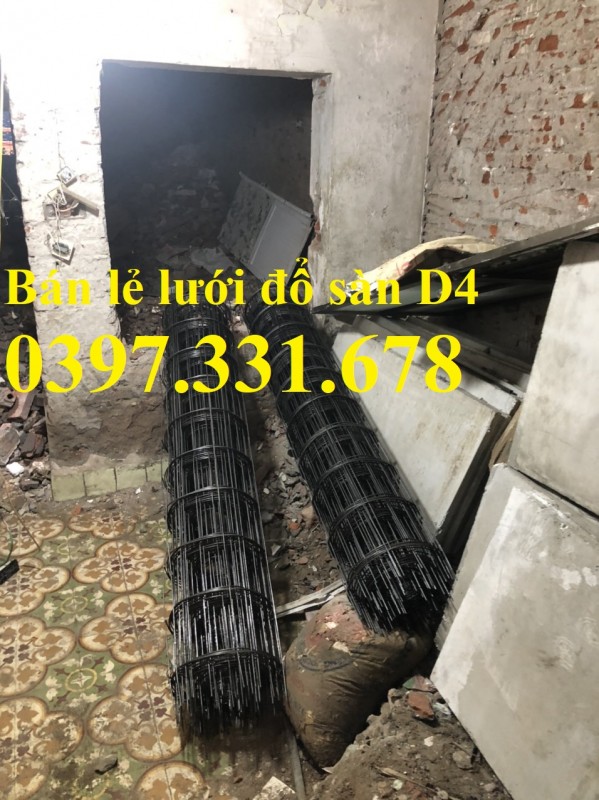 Lưới thép hàn phi 4A100x100mm; Lưới đổ sàn