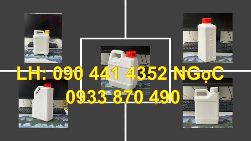 SX can nhựa 5 lít Trà Ôn, can 1 lít đựng hóa chất, can 2 lít đựng chất lỏng có sinh khí