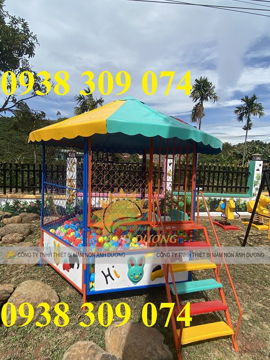 Nhà banh ngoài trời, nhà banh lục giác, nhà banh cầu trượt