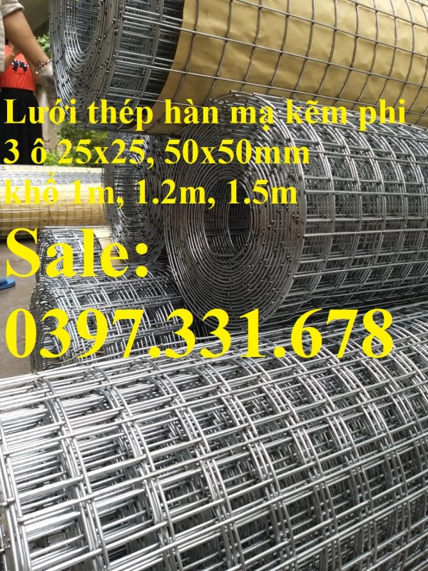 Lưới thép hàn mạ kẽm 3ly hàng sẵn kho