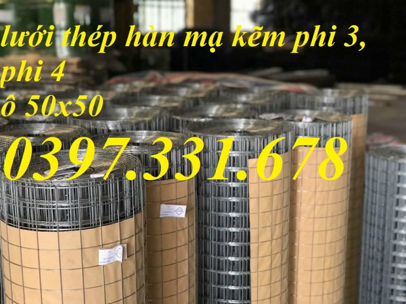 Lưới thép hàn mạ kẽm 3ly hàng sẵn kho