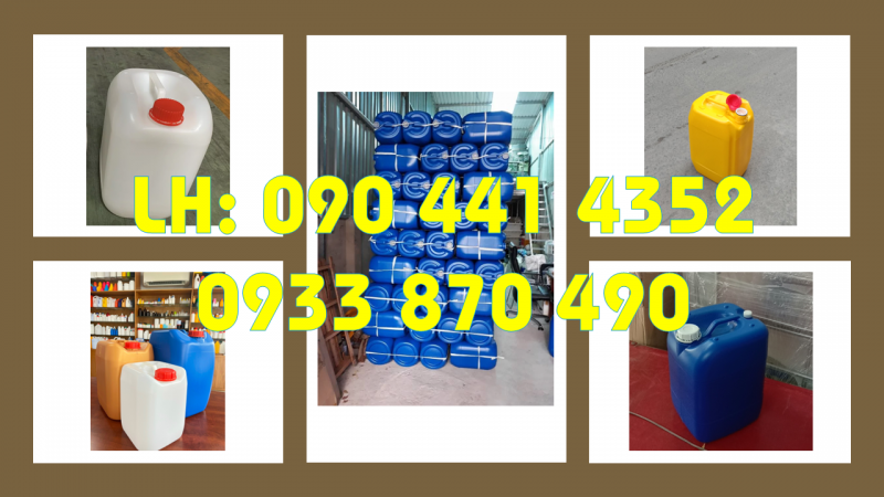 Can 20 lít đựng cao su, can 25 lít đựng sữa bò tươi, can 30 lít đựng dầu dừa