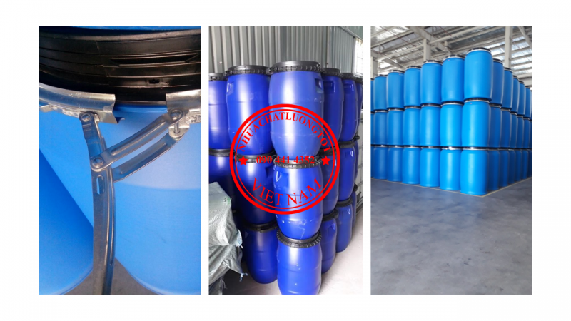 Thùng phuy 50 lít nhựa HDPE, thùng phuy nhựa 60L đựng thuốc nhuộm