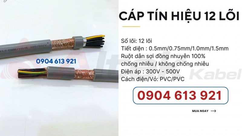 Cáp điện tín hiệu 12x0.75 Altek Kabel sẵn hàng kho Hà Nội, Đà Nẵng, HCM 