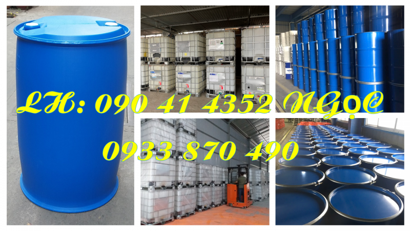 Thùng phuy sắt 220 lít đựng hóa chất, thùng phuy sắt 220L đựng axit mạnh 