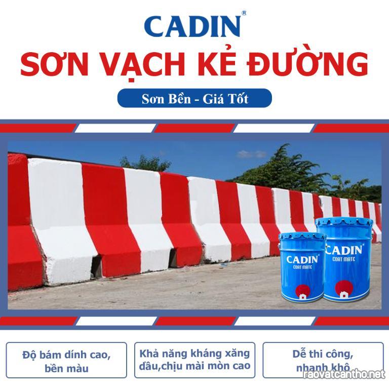 Tổng đại lý bán sơn kẻ vạch phản quang Cadin KV100 kẻ vạch cho đường giao thông chính hãng giá rẻ