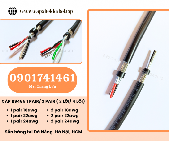 Cáp Rs485 1 Pair, 2 Pair (2 Lõi/4 Lõi) – Chính Hãng Altek Kabel