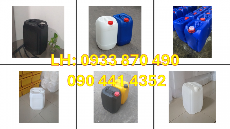Thùng nhựa 20 lít đựng axit : HCL, H2S04, BaC03, CaC03… 