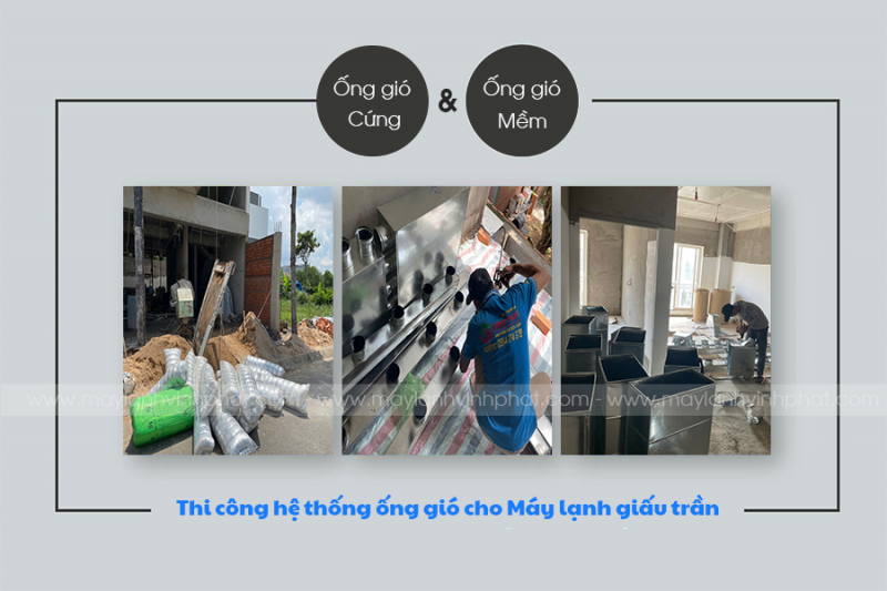 Thi công ống gió cho hệ thống giấu trần? Có nên lắp đặt Điều hòa giấu trần nối ống gió không?