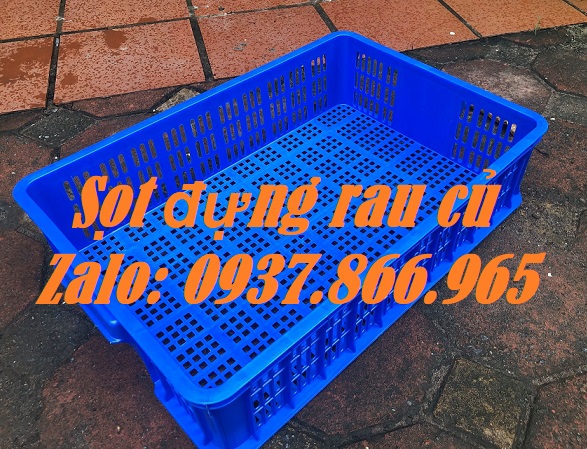 Sóng nhựa hở nguyên sinh, sọt nhựa cao 15 chất liệu nhựa HPDE, sọt đựng nông sản