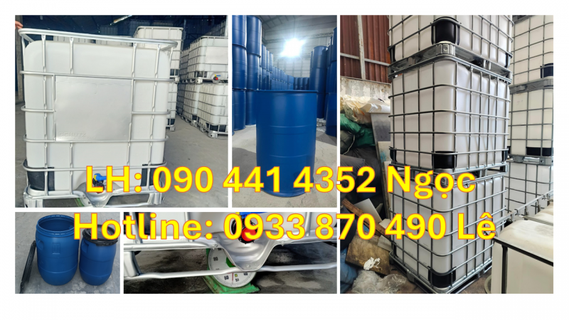 Lu nhựa 220L nắp kín, thùng phuy nhựa 120 lít HDPE, thùng phuy 60 lít đựng thức ăn giá cầm 