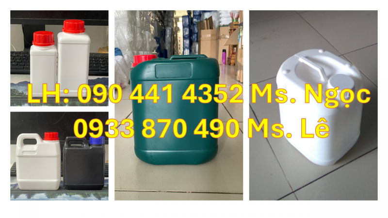 Can Nhựa 4 Lít đựng Hóa Chất Thủy Canh, can 2 lít đựng hóa chất ngành môi trường