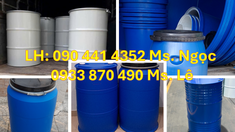 Thùng Phuy Sắt 200 Lít đựng Dung Dịch Bảo Quản Nông Sản