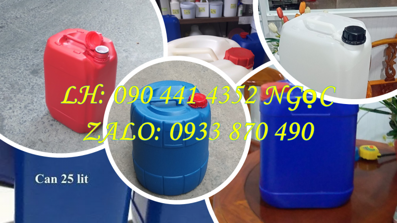 Can Nhựa 30 lít Đựng Bảo Vệ Thực Vật, can tròn 25 lít đựng vi sinh, can 20 lít đựng nhiên liệu
