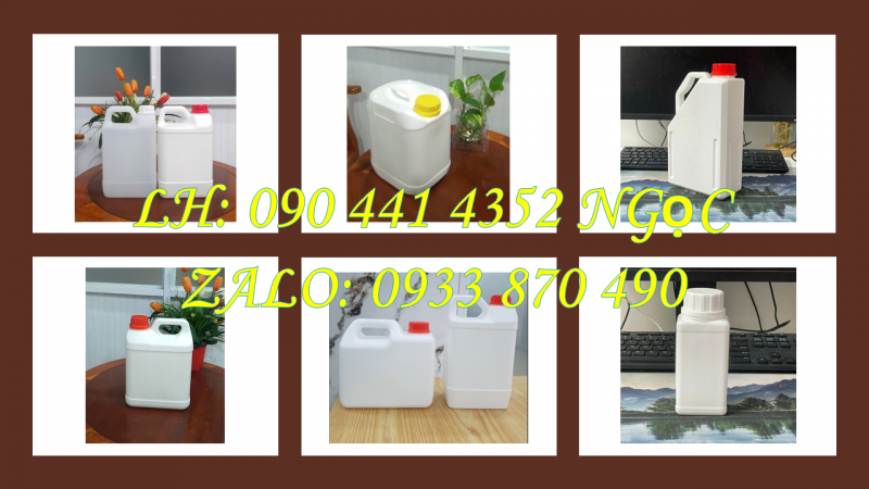 Can Nhựa 500ml Chứa thuốc tăng trưởng, bình nhựa 2 lít đựng phân bón loãng 