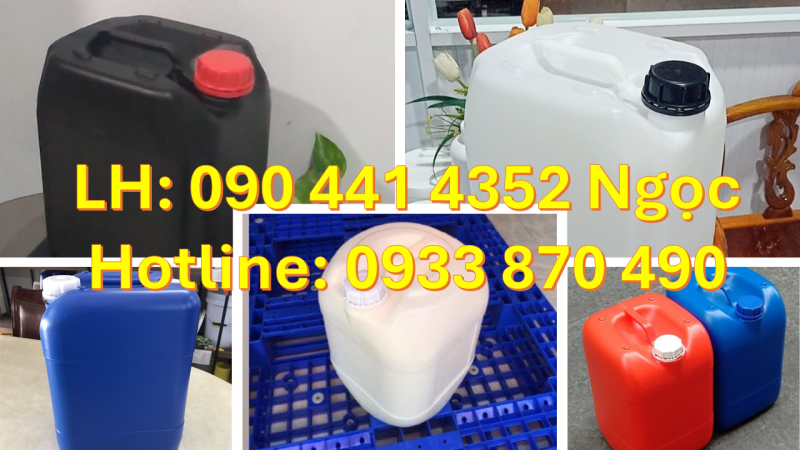 Can 10 lít đựng nước sạch, thùng nhựa 20 lít đựng hóa chất, can 25 lít đựng thuốc trừ sâu
