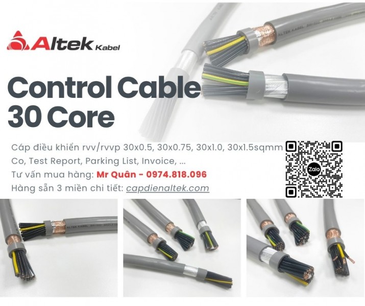 Cáp tín hiệu điều khiển 30 lõi – Altek Kabel
