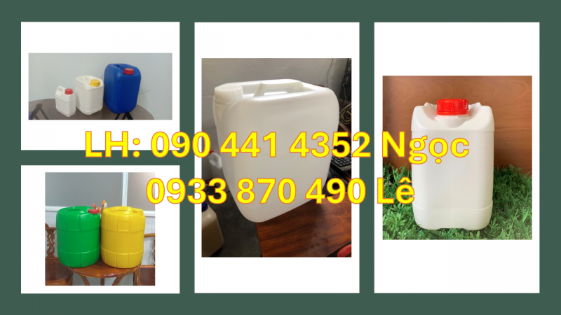Thùng Nhựa 25 lít Đựng Hóa Chất Lỏng : nước rửa xe, chất tẩy nguyên liệu.