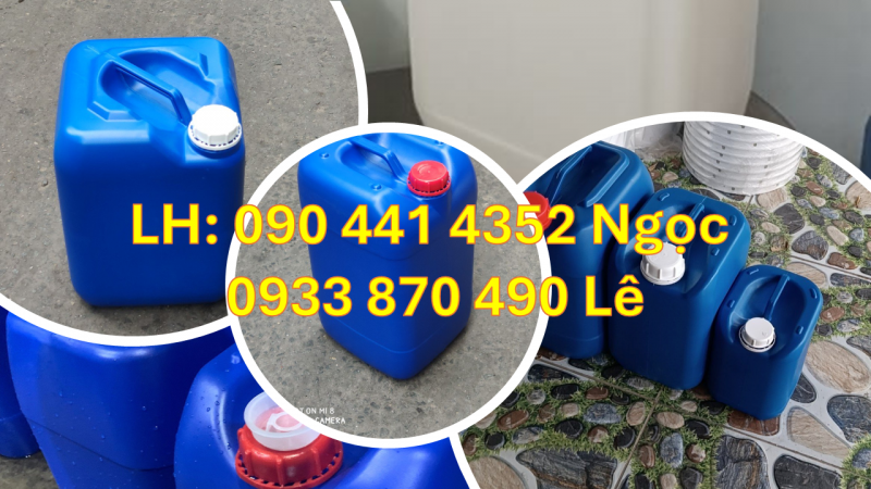 Thùng Nhựa 25 lít Đựng Hóa Chất Lỏng : nước rửa xe, chất tẩy nguyên liệu.