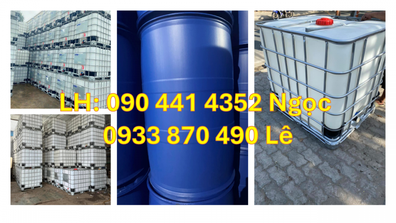 Cung cấp thùng phuy xanh 120L, vỏ thùng phi nhựa 60 lít, thùng chứa chất lỏng hóa học 50L