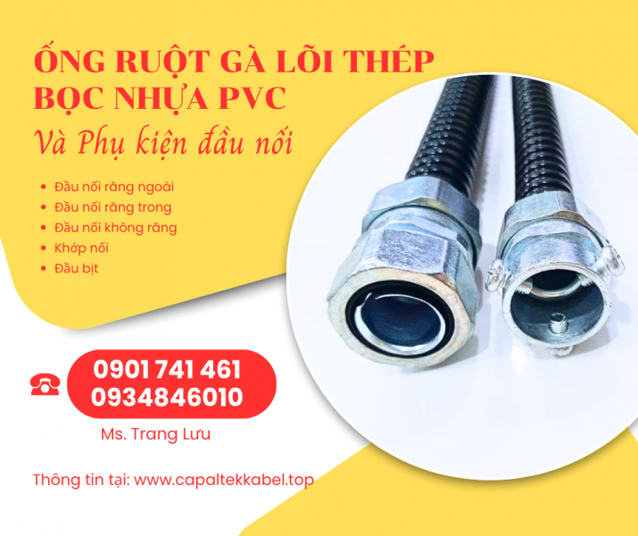Ống ruột gà lõi thép bọc nhựa, ống sun sắt bọc nhựa