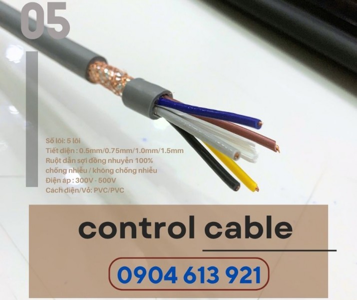 Cáp điện điều khiển tín hiệu 5x0.5/5x0.75/5x1.0/5x1.5 Altek Kabel