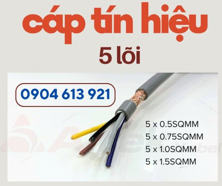 Cáp điện điều khiển tín hiệu 5x0.5/5x0.75/5x1.0/5x1.5 Altek Kabel
