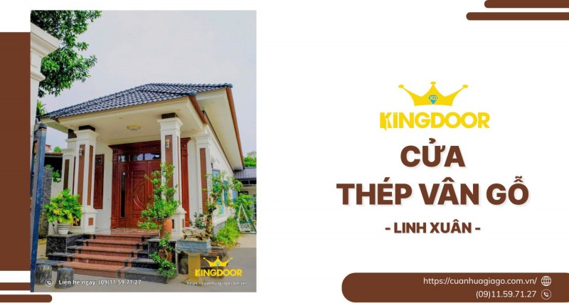 Cửa Thép Vân Gỗ tại Linh Xuân | Sang Trọng, An Toàn & Bền Bỉ